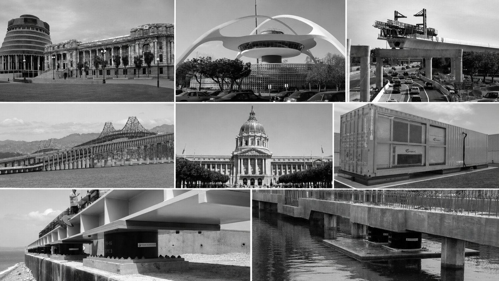 DIS projects: New Zealand Parliament, LAX Theme Building, JFK Light Rail, Oakland Bay Bridge, San Francisco City Hall, energy storage, bridge bearings and retrofits