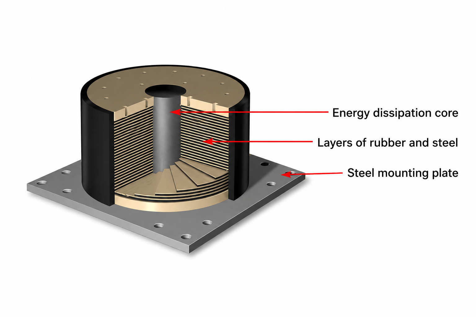 Base Isolators — Lead Rubber Bearings (LRB)
